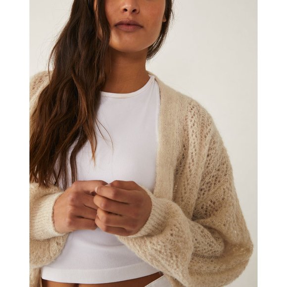 Free People Cream Knit Cardigan - Picture 8 of 10